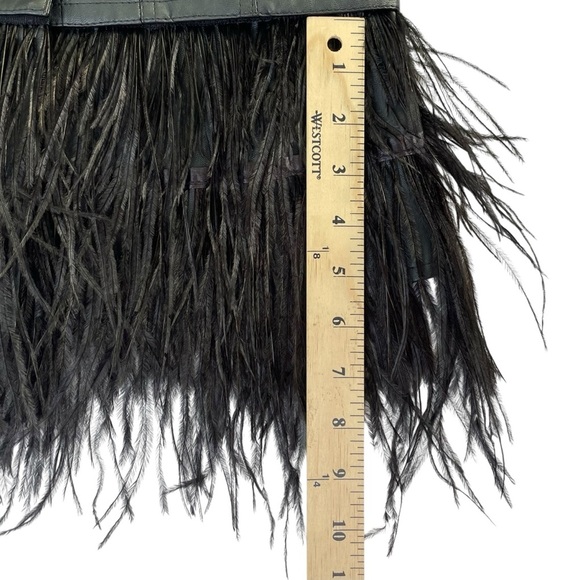 Lolitas&Lolos Black Cropped Leatherette Jacket S Feathers Snap Button Cute Goth - Picture 12 of 16